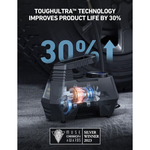 ASTROAI tire air pump inflator portable air compressor emergency suitable for car tires CZK-3631 Yellow large size