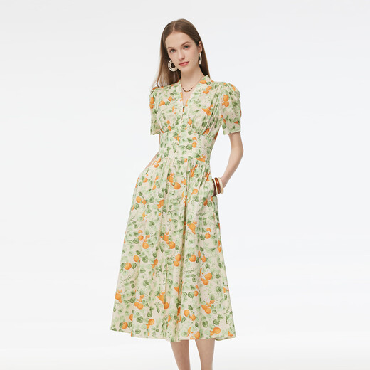 Gloria dress for women traveling 2025 new summer dopamine beautiful small skirt 1E5C4K690 8CD summer dream kumquat S