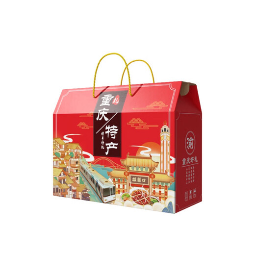 [JD Logistics] Chongqing Specialty Gift Box 3890g Geschenkgeschenke Geschenke Nationalfeiertagsgruppe Kauf -Sozialhilfe -Snacks [Chongqing Specialty Geschenkbox] F Set Mahlzeit