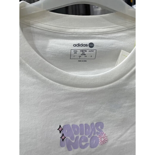 Adidas T-shirt for women's summer new round neck American printed half-sleeved cotton top trendy short-sleeved HS6836 IP3878 Authentic counter XS _ Recommended 70-85 Jin [Jin equals 0.5 kg]
