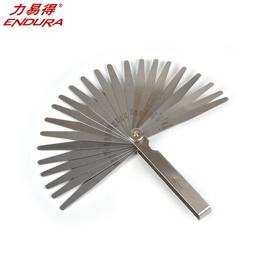 力易得ENDURA23件套塞尺 0.02mm/0.03/0.05/1.00mm塞规E9730 E9734 (0.02-1.0mm)