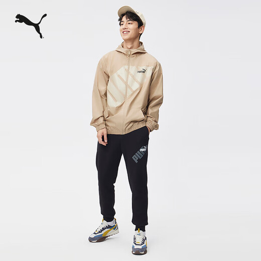 PUMA loose simple printed sports trousers men's new autumn casual knitted pants 681272