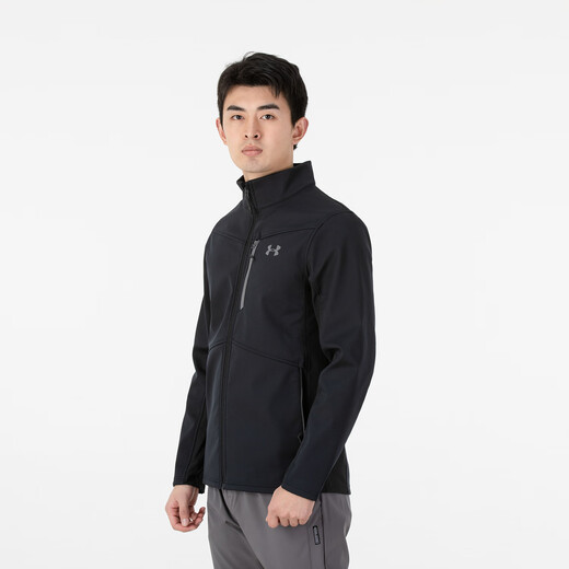 Under Armor woven stand collar jacket for men, fashionable, simple, loose and comfortable, sports and leisure jacket 1321438-001 L