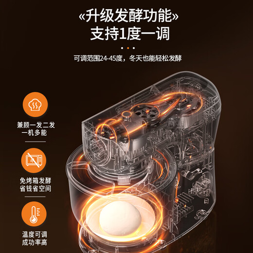 SANLIDA三利达 厨师机6.2升家商两用顶显一键全自动和面揉面发酵一体机 智能压面打蛋奶油机快速出膜