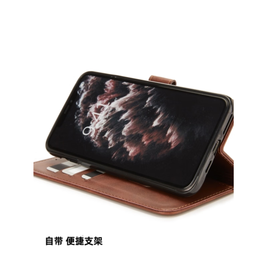 Shilifan is suitable for vivoX60pro mobile phone case flip-top protective case wallet card holder anti-fall wear-resistant front and rear full leather case [brown] + same leather rope vivoX60pro