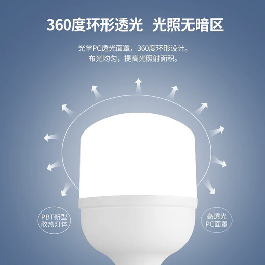 Philips (PHILIPS) led energy-saving light bulb ultra-bright lighting factory high-power bulb e27 screw bulb 40w-white light 6500K 1 pack