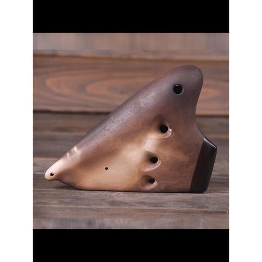 
Fengyao three-tube midtone C-tube playing grade earth-color smoked burning promotional ocarina three-tube simmering AC promotional front opening