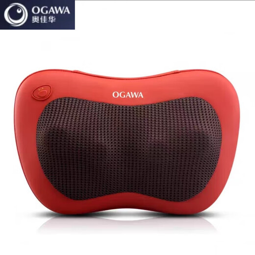 Aojiahua Xiaowaji OG2101 household plug-in neck, waist and back heating massage pillow, elegant red (plug-in type)
