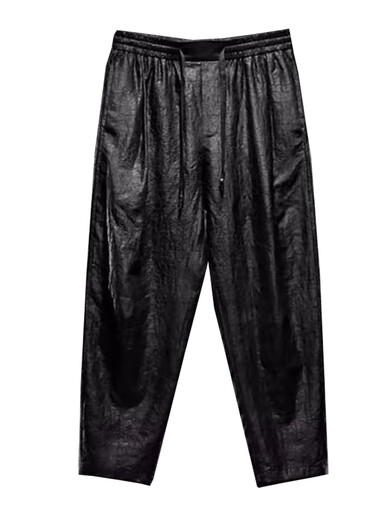 Yagroy Xiangyunsha casual pants for men in summer Chinese Fengshu mulberry silk trousers loose large size wide-leg pants for middle-aged and elderly black trousers 9226 4XL recommendation 175-185Jin [Jin equals 0.5 kg] All size