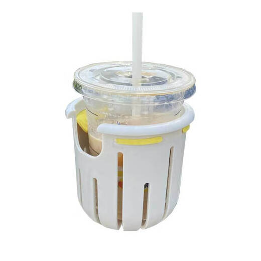 Zaixian electric car water cup holder bicycle water bottle holder battery car coffee milk tea holder stroller bottle holder single black yellow inner pad cup holder opp bag packaging
