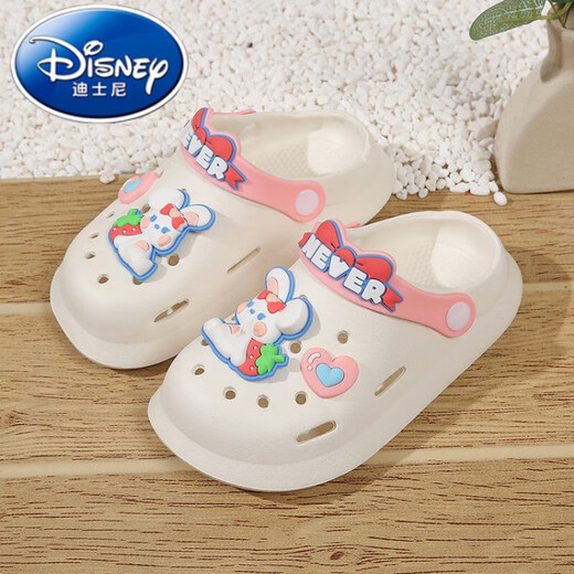 Disney Childre's Hole Chaussures Summer 2025 Nouveau Eva non glissée pour hommes et filles sandales sac bébé caricot animé semelles épaisse chaussures rose 26 -27