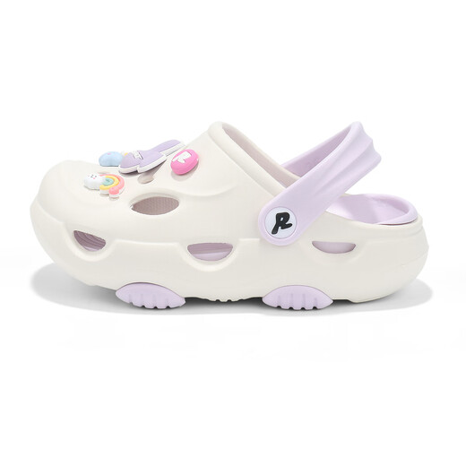 Samedi Chaussures pour enfants Chaussures de trous 2025 Sandales d'été Nouvelles filles Sandales Sandales Sandales Parent-Child Pouiche blanche 37-38