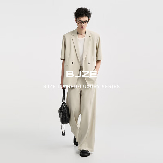 Earl Dowle Chaqueta de traje de manga corta para hombres [tensa tejido fijo de lana de acetato] 25 Summer Single traje de un solo traje C521289 Bosque M.