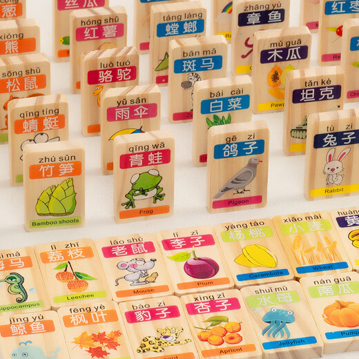 Toys pour enfants en bois Beyzk pour garçons et filles 2-3-6 ans, âgés de 100 blocs d'alphabétisation Domino Blocys 100 morceaux de Domino + Macaron 18 trous Intelligent Car Intelligent