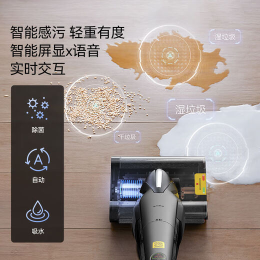 德尔玛（Deerma）洗地机双滚刷吸尘拖地一体机可手持家用智能无线吸尘器P30 除菌无线洗地机-P30【无线】+耗材