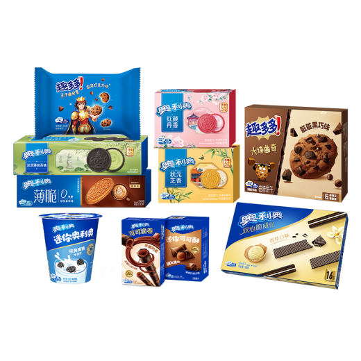 
Oreo/Quduoduo Sandwich Cookies and Cookies Casual Snacks Gift Pack 1047g for breakfast afternoon tea