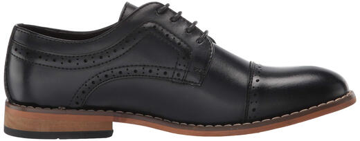 Stacy Adams Boys Dickinson Cape Oxford, Black Black 6 Big Kid
