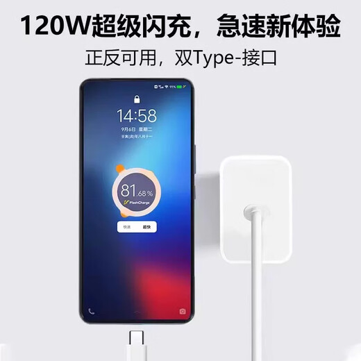 Schuony passt sich an vivo/iqoo120W Ladegerät X200Y300PRO Mobiltelefon Fast Lading S20 Plug Xfold3 Lading Head Android Neo8/9/10 Setzen
