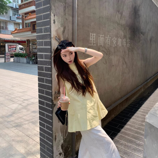 荣西图（RONGXITU）韩国原单V领衬衫蕾丝阔腿裤两件套 9273#蕾丝裤S码 M