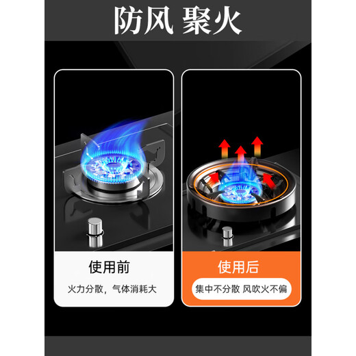 SUPOR universal gas stove windshield, extra thick gas stove energy-concentrating ring, anti-slip bracket, universal energy-saving ring, fire-concentrating hood to block wind, extra-thick enamel windproof cover - black, fire-concentrating anti-slip/99% universal style