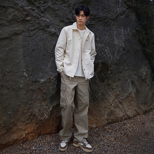 Dickies casual overalls men's versatile multi-pocket loose paratrooper trousers straight pants DK0A88OK sand color (loose fit) 28