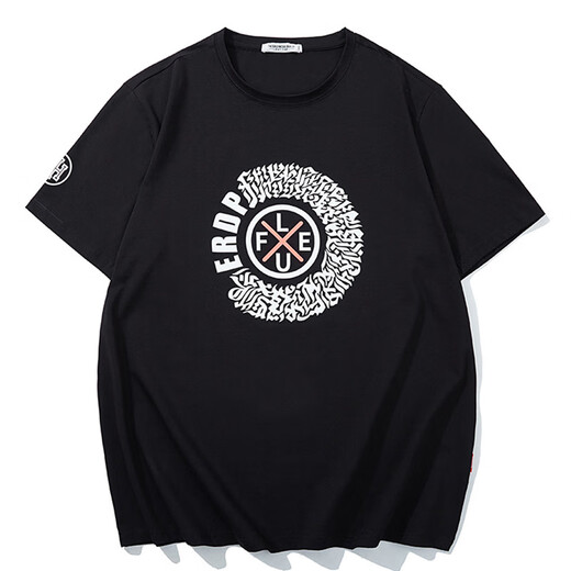 Der dünne Stil des juguanischen 400jin [Jin entspricht 0,5 kg] 175 Büste plus Fett extra-großer Kurzärmel-T-Shirt für Männer mercerisierter Sommer-Sommer Big Bauchfett lose T6227 Multi-Line-Charaktere XL (150-170jin [Jin gleich 0,5 kg]))