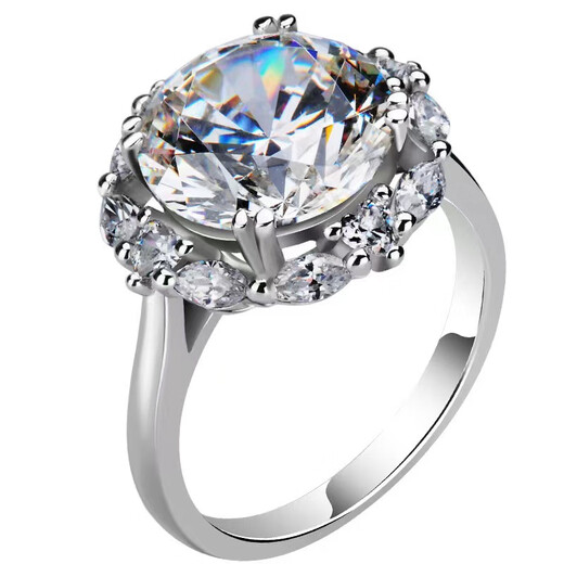 Fat Donglai's same moissanite ring, the hometown of diamonds in Shangqiu, Henan Province, the diamond queen's large 5 carat (11mm) opening is adjustable