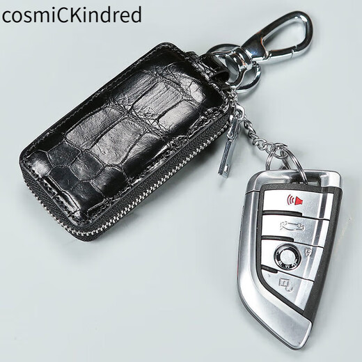 Cosmickindred Thai Crocodile Leder Universal Car Key Package Männer und Frauen Multifunktionen Männer -Schlüsselpaket Schwarz