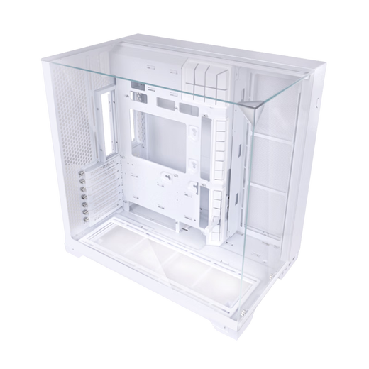 LIANLI联力包豪斯O11 Vision Compact 海景房台式电脑机箱 白色 /三面玻璃/中塔机箱/
