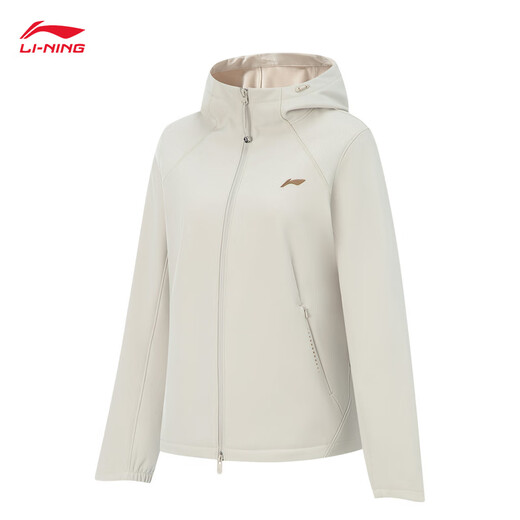 Li ning ajoute le ventre de vent de sport à l'eau chaude en velours pour les femmes 2025 veste de sport de mode automne et hiver afdve78