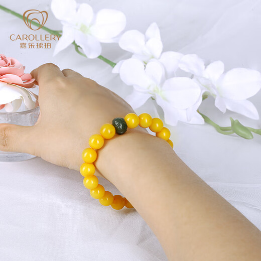 Jiale Beeswax Bracelet Female Old Beeswax Chicken Oil Yellow Bracelet Baltic Amber Jewelry Accessories Birthday Gift Genuine