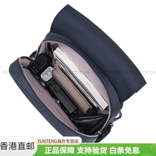 Samsonite Loffice Logo Villade ouverture et fermeture Tissu Cow Cuir Sac à dos Small Style's Navy Blue High Basic Package (sac)