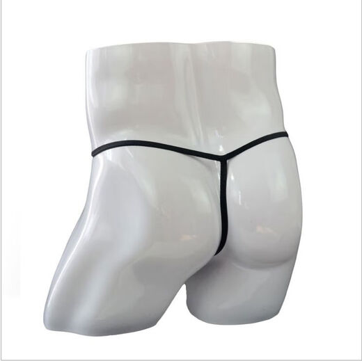 Men's Sexy Underwear Men's Special Thong Transparent Mesh T-Pants Showing Buttocks and Flirting Black L