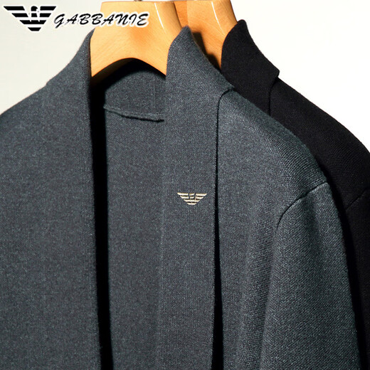 
FALAMONE Armani wool knitted cardigan sweater middle-aged men Korean style fashion casual autumn new trendy jacket GA/A88002 black M 165