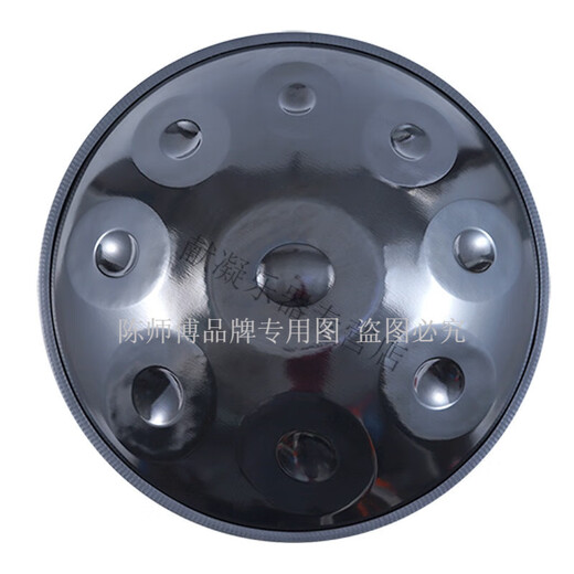 
Handpan Handpan Handpan Drum 10 tones 9 tones Hand-made thumping grade hollow nitriding hardening process steel tongue drum flying saucer percussion instrument silver 9 tones