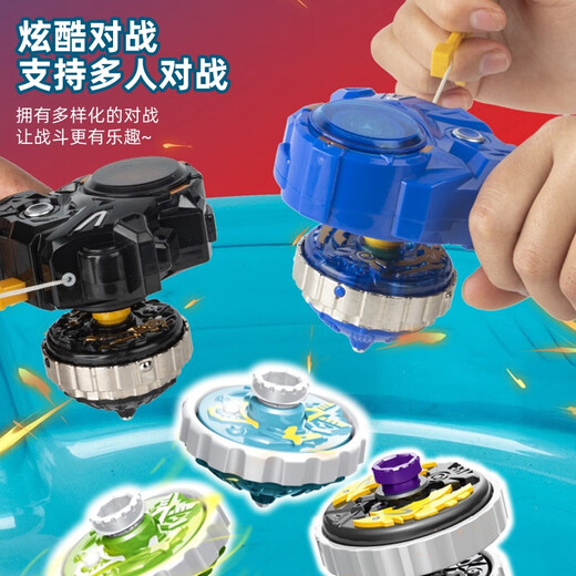 Chengxingxing Education Education Gyro Toy Genuine Ward Dual Super Tuo Boy Children's Alloy Blasting Armor Magic Combination Lighting Rope Battle [Red] Meteor God Fire Dragon (E-commerce Box)