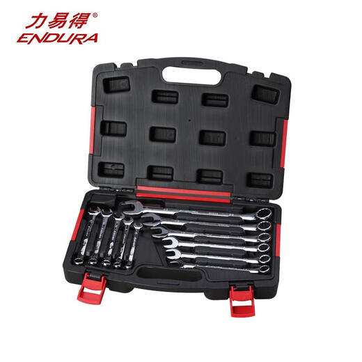 Liyide fully polished dual-purpose wrench plum-opening dual-purpose 91114-piece set E1528E1527E1530E1529 E15279-piece fully polished dual-purpose wrench