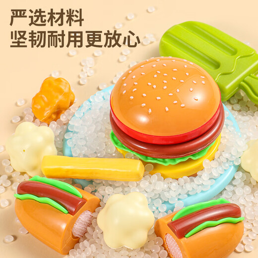 Hamburger pour enfants en Teddy Shiguang jouant des jouets de rangement de cuisine maison