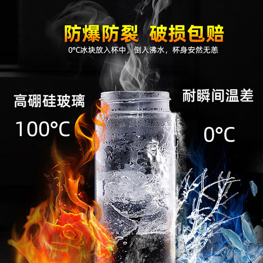 Copa de vidrio de una sola capa de Heenoor Sinoor nueva taza de té de gran capacidad con taza de tapa Agua para el hogar 530 ml Color de tapa redonda con filtro 6196 Artículo predeterminado