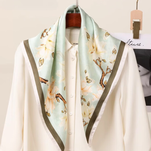 DHKZSTE SILK SCARF для женщин шелковидный шелк шелк шелк шелк 70 квадратных шарфов для шарфа для Дня матери для подруги, жены, матери и старейшин подарка на день рождения для китайского стиля Lotus