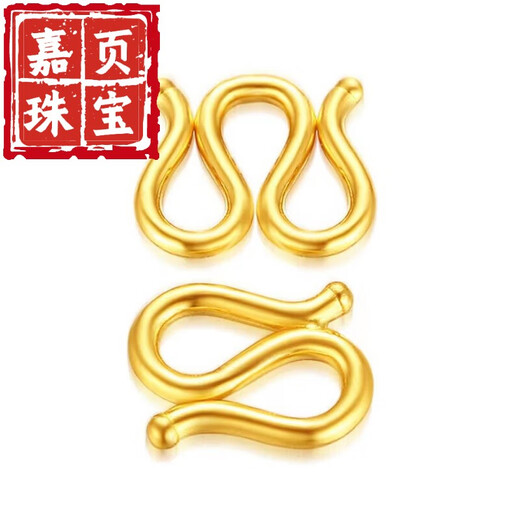 Jiaye 18k gold buckle pendant buckle necklace buckle safety buckle gold bracelet buckle DIY accessories k gold clip buckle 18*19mm large W buckle