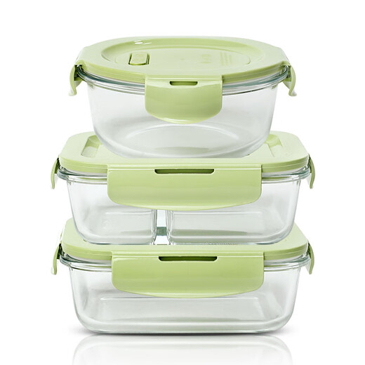 Demas hitzebeständiges Glas Frischwahrnehmungsbox Mikrowellen-Ofen-Mittagskinokinnere Bento Box 700+ Partition 680+ 650+ Tabelleware