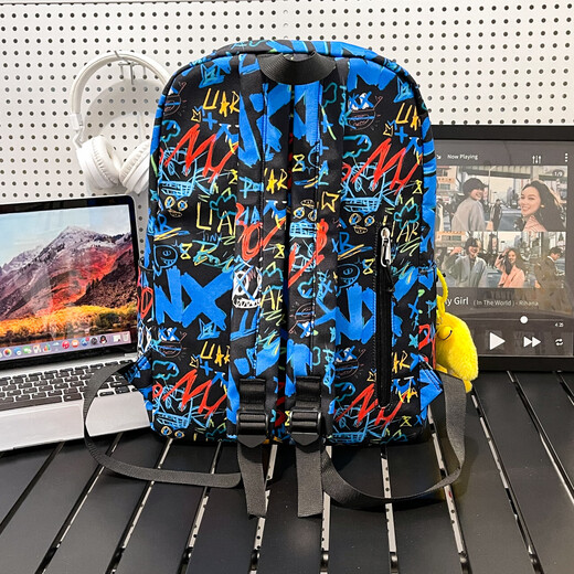 Frauen-Rucksack neuer Mode-College-Stil Junior High School-Schüler Grundschüler wasserdichte Kleidung-resistenten Reise-Rucksack schwarz (kein Anhänger) TJ929