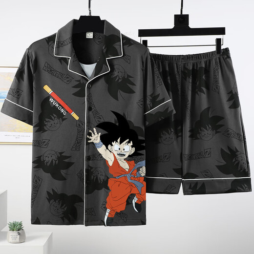 Ukuhpk Summer Pyjamas Men's Men's Short à manches à manches courtes de grande taille de vêtements décontractés de grande taille de dessin animé 3271 # [haute qualité] M norme (High 165100Jin [Jin est égal à 0,5 kg]))