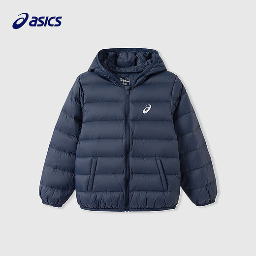ASICS Ropa infantil 25 años de invierno Los niños suaves y cómodos de tres a prueba de calentamiento liviano [High Down Charge] azul marino Limpieza 1000-Duck Down 170 Llenado 109.2g