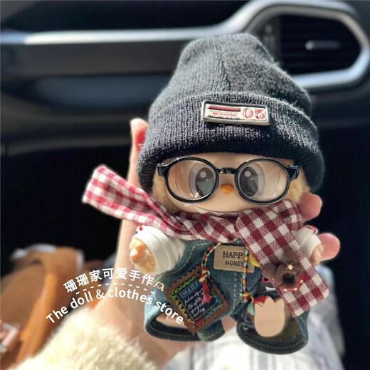 Shanshans handgefertigte Rabubu -Puppenkleidung sitzt in der Party Gummi -verkrustete Gesichtspuppen, eine Blindbox Labubu -Puppenwaren von einer und zweiten Generation - Mickey handgefertigtes Mini -Haarband Nur Rabubu -Anhänger können getragen werden