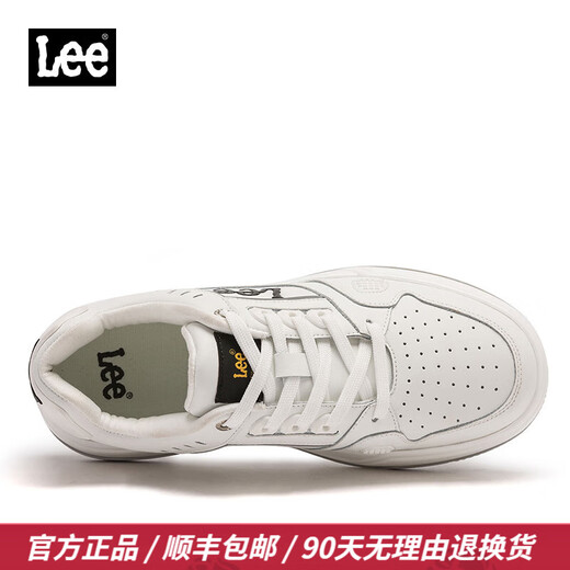 Lee男鞋设计感增高休闲鞋男士时尚经典板鞋厚底运动鞋百搭鞋子男潮鞋 白色 L243UB687 43 【偏大/请拍小一码】