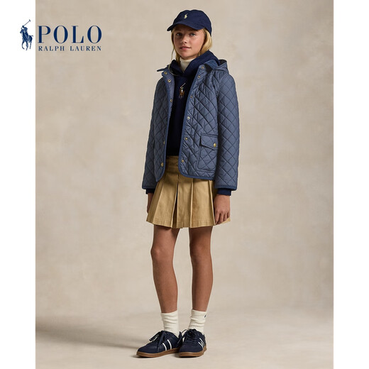 拉夫劳伦（Ralph lauren）女童 经典款绗缝谷仓夹克RL40537 410-海军蓝 均码 2