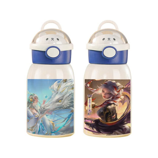 
Chengliu King of Glory peripheral thermos Gongsun Li Zhuge Liang Xishi Luban No. 7 Yao Large-capacity straw water cup Straw thermos 500ml QA738 Luban No. 7