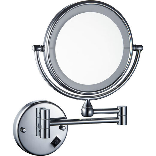 LED light fill light mirror folding dressing and beauty mirror cosmetic mirror bathroom 3 times magnification mirror portable high-definition chrome-plated concealed/surface mounted